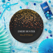 Glitter Gold en Sinaasappel Papieren Bordje (Feest)