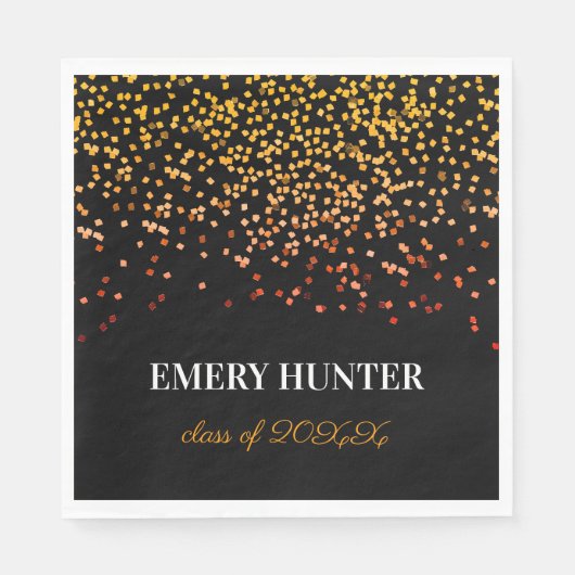 Glitter Gold en Sinaasappel Servet (Voorkant)