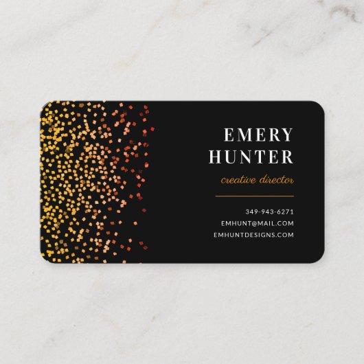Glitter Gold en Sinaasappel Visitekaartje (Voorkant)