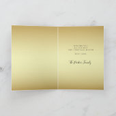 Glitter Gold en Zwarte Kerstfeestdag Kaart (Binnen)