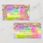 Glitter Gold Event Planner Mode Holografische Bu Visitekaartje (Voorkant / Achterkant)