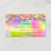 Glitter Gold Event Planner Mode Holografische Bu Visitekaartje (Achterkant)