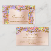 Glitter Gold Event Planner Mode Stylist Rozen B Visitekaartje (Voorkant / Achterkant)