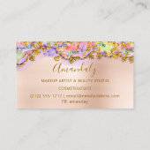 Glitter Gold Event Planner Mode Stylist Rozen B Visitekaartje (Achterkant)