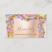 Glitter Gold Event Planner Mode Stylist Rozen B Visitekaartje (Voorkant)