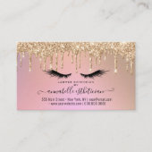 Glitter Gold Eyelash Extension Appointine Visitekaartje (Voorkant)