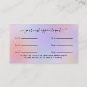 Glitter Gold Eyelash Extension Appointine Visitekaartje (Achterkant)