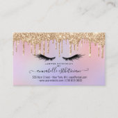 Glitter Gold Eyelash Extension Appointine Visitekaartje (Voorkant)
