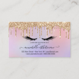 Glitter Gold Eyelash Extension Appointine Visitekaartje