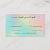 Glitter Gold Eyelash Extension Appointment Visitekaartje (Achterkant)