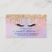Glitter Gold Eyelash Extension Loyalty Business Visitekaartje (Voorkant)