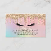 Glitter Gold Eyelash Extension Loyalty Visitekaartje (Voorkant)