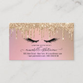 Glitter Gold Eyelash Extension Loyalty Visitekaartje (Voorkant)