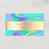 Glitter Gold Faux Lashes Holographic Loyalty Kaart (Achterkant)