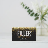 Glitter Gold Filler-nazorgkaart Visitekaartje (Staand voorkant)