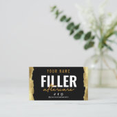 Glitter Gold Filler-nazorgkaart Visitekaartje (Staand voorkant)