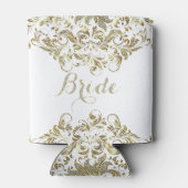 Glitter & Gold Floral Lace Blikjeskoeler (Achterkant)