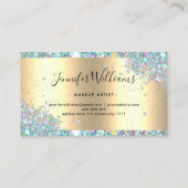 Glitter Gold Foil Waterverf holografisch Visitekaartje (Achterkant)