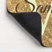 Glitter Gold Frost Monogrammed Muismat (Hoek)