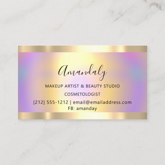 Glitter Gold-gefrituurde harde schijf Visitekaartje (Achterkant)