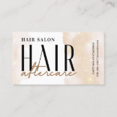 Glitter Gold Hair Aftercare Instruction Card Visitekaartje (Voorkant)