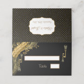 Glitter & Gold Halloween Skeleton Keys Plaatskaartje (Buitenkant ongevouwen)