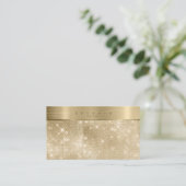 Glitter Gold ID802, geborsteld metalen band Visitekaartje (Staand voorkant)