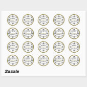 Glitter Gold-klasse van Afstuderen Ronde Sticker (Vel)