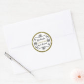 Glitter Gold-klasse van Afstuderen Ronde Sticker (Envelop)