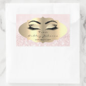 Glitter Gold Lash Eyes van Pink Diamond Dank Rechthoekige Sticker (Tas)