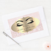 Glitter Gold Lash Eyes van Pink Diamond Dank Rechthoekige Sticker (Envelop)