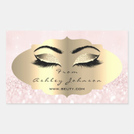 Glitter Gold Lash Eyes van Pink Diamond Dank Rechthoekige Sticker