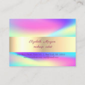 Glitter Gold Lashes Ombre Holographic Loyalty Card (Achterkant)