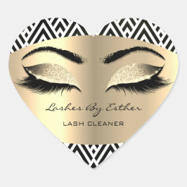 Glitter Gold Lashes op naam van Cleaner Heart Make Hart Sticker
