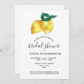 Glitter Gold Lemon Citrus Greenery Summer Kaart (Voorkant / Achterkant)