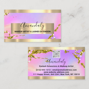 Glitter Gold Lijst Event Planner QR Code Roze Visitekaartje
