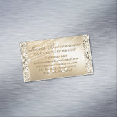 Glitter Gold Luxury Scissor sparkle Magnetisch Visitekaartje (Voorbeeld)