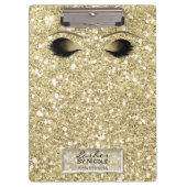 Glitter Gold Makeup Eyes Lashes Glam Speciaal Klembord (Voorkant)