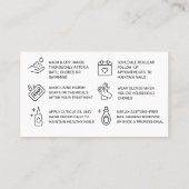 Glitter Gold Nails Aftercare Card Visitekaartje (Achterkant)