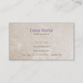 glitter gold paarse confetti modern Visitekaartje (Achterkant)