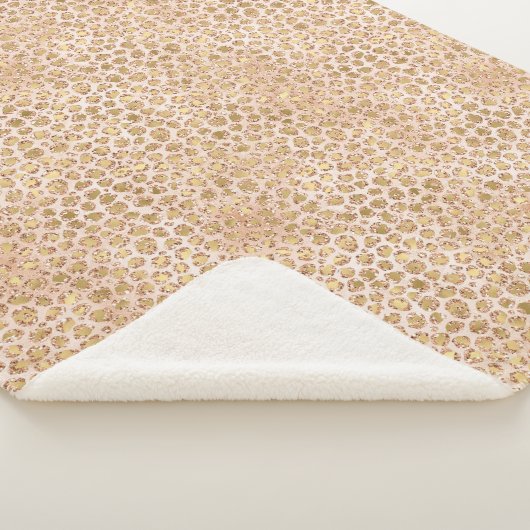 Glitter Gold Peach-kleepafdruk Sherpa Deken (3/4)