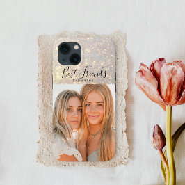 Glitter Gold | Persoonlijke foto Beste vrienden ca Case-Mate iPhone Case