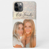 Glitter Gold | Persoonlijke foto Beste vrienden ca iPhone Hoesje (Achterkant)