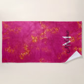 Glitter Gold Pink Girly Sparkle Strandlaken (Voorkant)