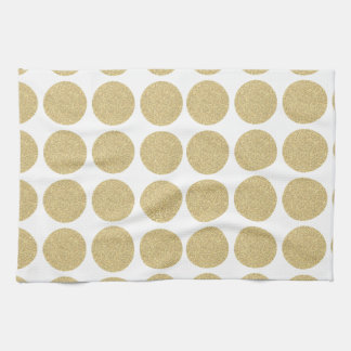 Glitter Gold Polka Dots Theedoek