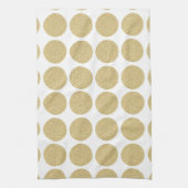 Glitter Gold Polka Dots Theedoek (Verticaal)