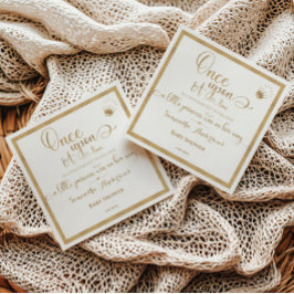 Glitter Gold Princess Once Upon A Time Baby shower Servet