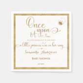 Glitter Gold Princess Once Upon A Time Baby shower Servet (Voorkant)