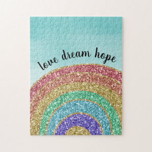 Glitter Gold Rainbow Aqua Waterverf Legpuzzel