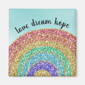 Glitter Gold Rainbow Aqua Waterverf Magneet (Voorkant)